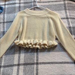 Cropped cream sweater